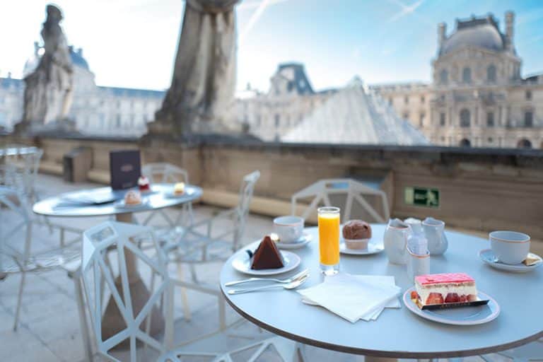 visit the Louvre - What Is the Best Way To Visit the Louvre? Cafe Richelieu Angelina at the Louvre in Paris, France.