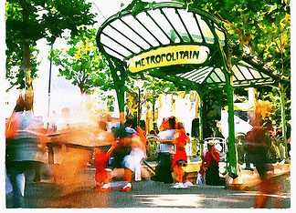 Metro in Paris, France
