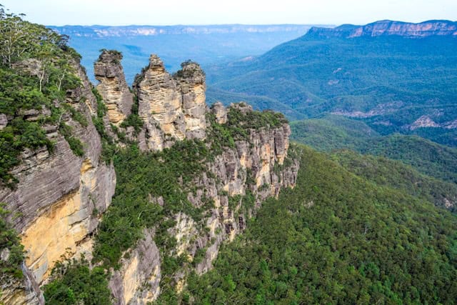 Three sisters in the Blue Mountains National Park near Sydney Three sisters in the Blue Mountains National Park near Sydney