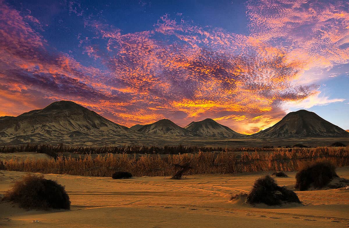 - English Mountain in Bahariya Oasis, Egypt Sunset in Bahariya, Egypt.