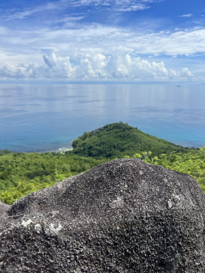 The summit of Sainte Anne, Seychelles.