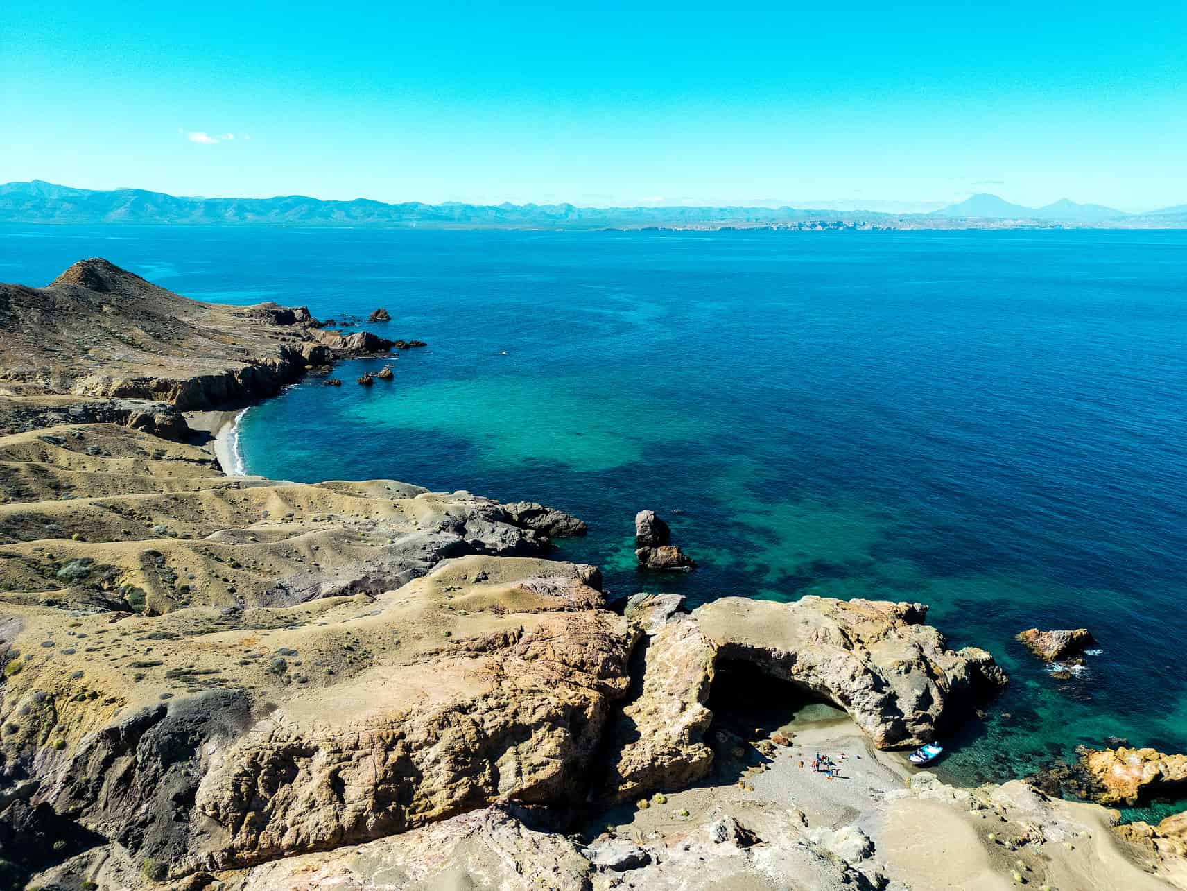 Baja California Sur - Explore the Region of Loreto and Baja California Sur, Mexico Cove at Playa Los Arquitos on island San Marcos in Baja California Sur, Mexico.