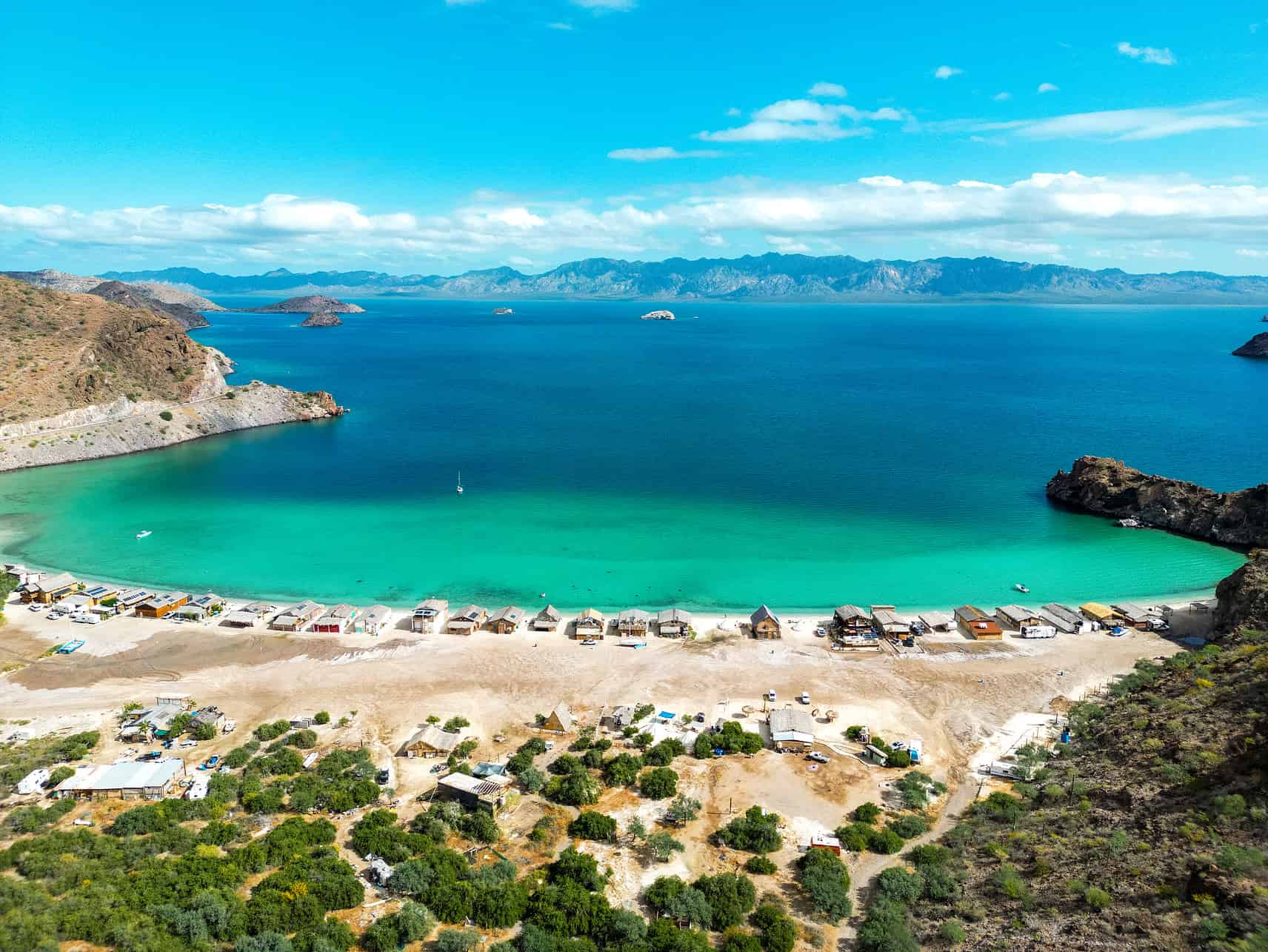 Baja California Sur - Explore the Region of Loreto and Baja California Sur, Mexico View onto Playa La Burra in Concepcion Bay in Baja California Sur, Mexico.