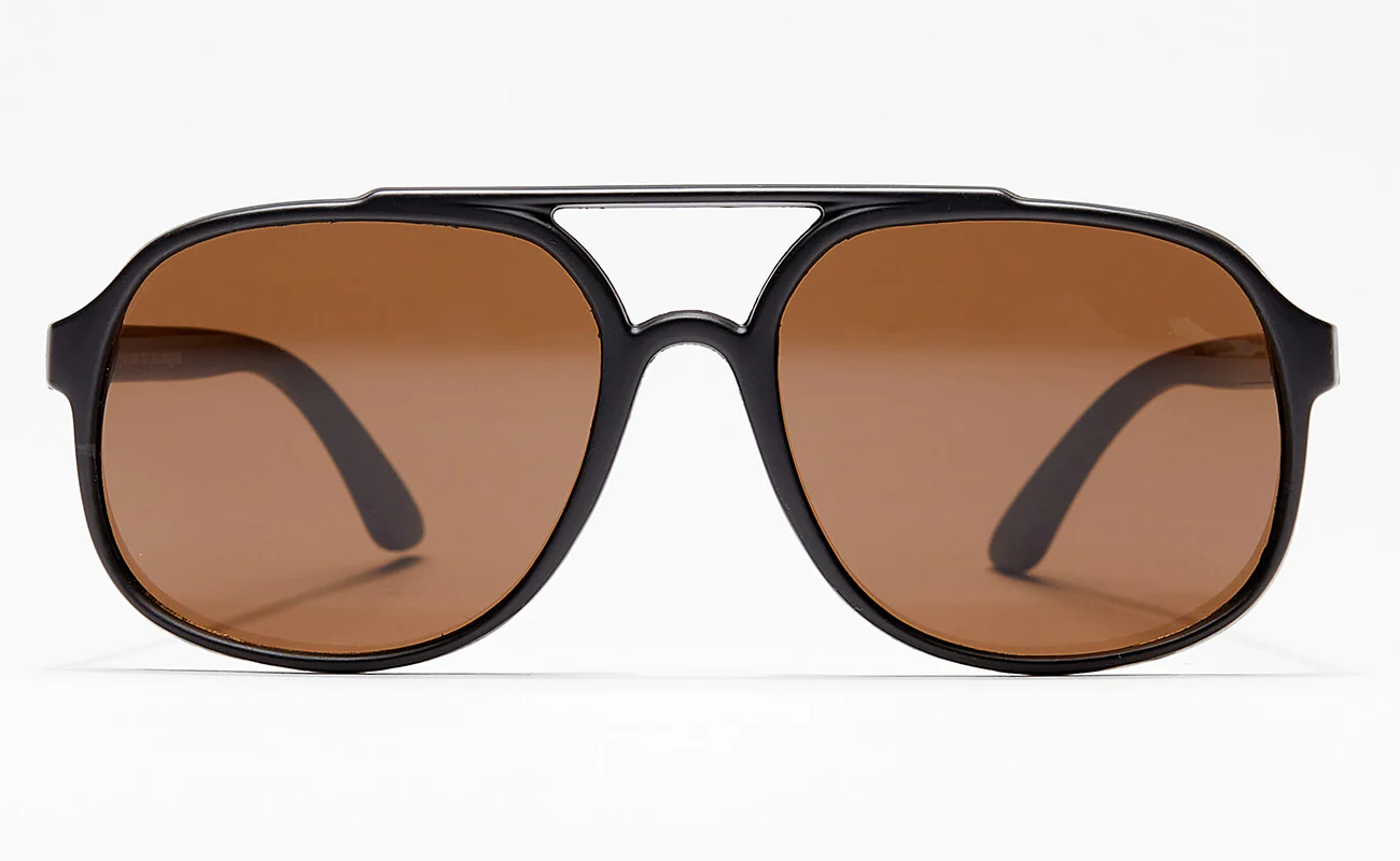 sunglasses for the beach - Best Sunglasses for the Beach (Including Watersports & Volleyball) Front of the brown and stylish Aviator ecoer sunglasses.